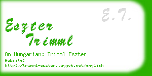 eszter trimml business card